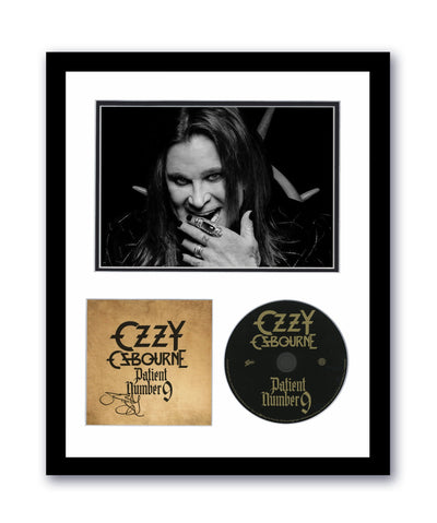 Ozzy Osbourne Autographed 11x14 Framed CD Photo Patient Number 9 ACOA 4
