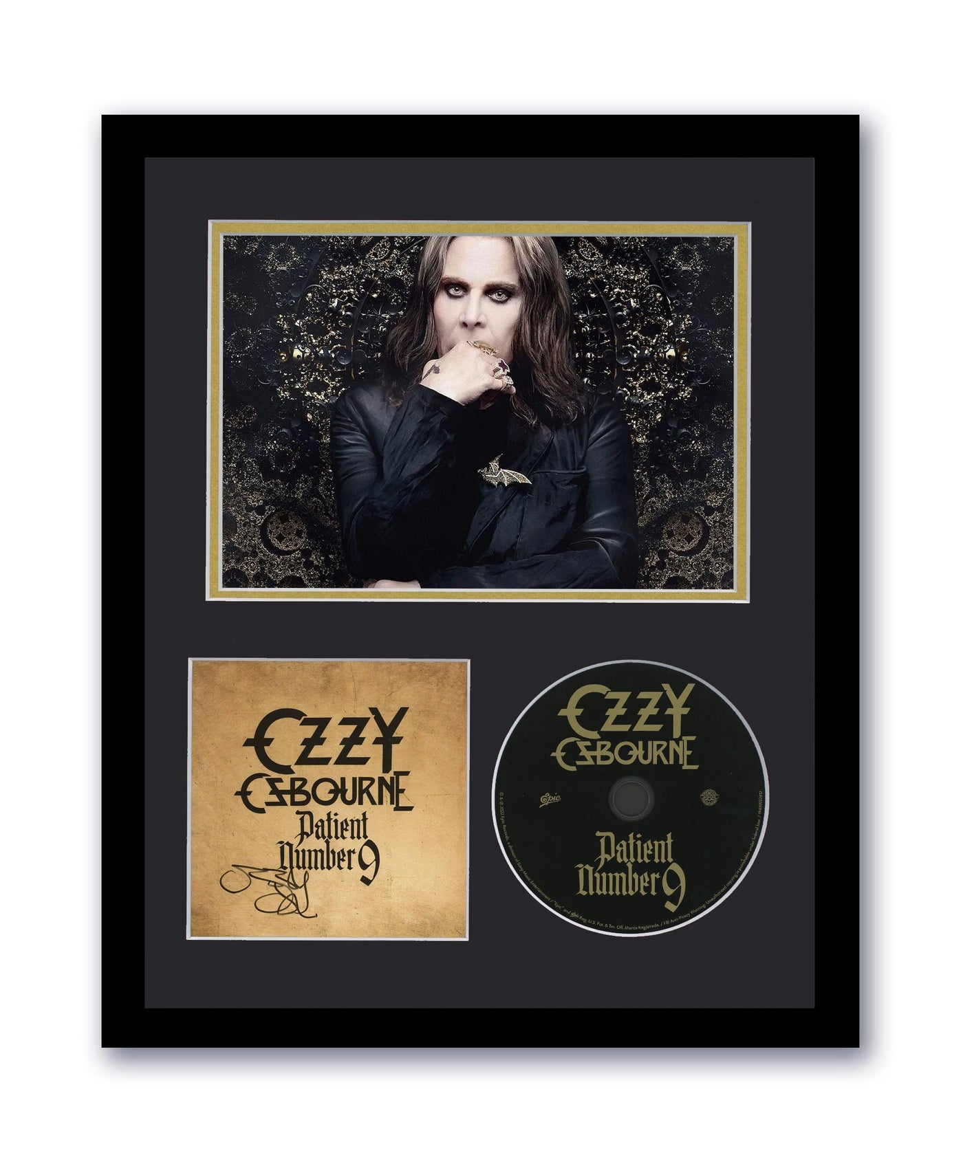 Ozzy Osbourne Autographed 11x14 Framed CD Photo Patient Number 9 ACOA 7