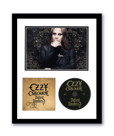 Ozzy Osbourne Autographed 11x14 Framed CD Photo Patient Number 9 ACOA 8