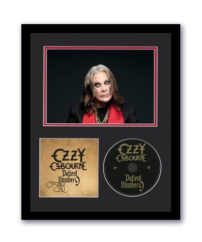 Ozzy Osbourne Autographed 11x14 Framed CD Photo Patient Number 9 ACOA