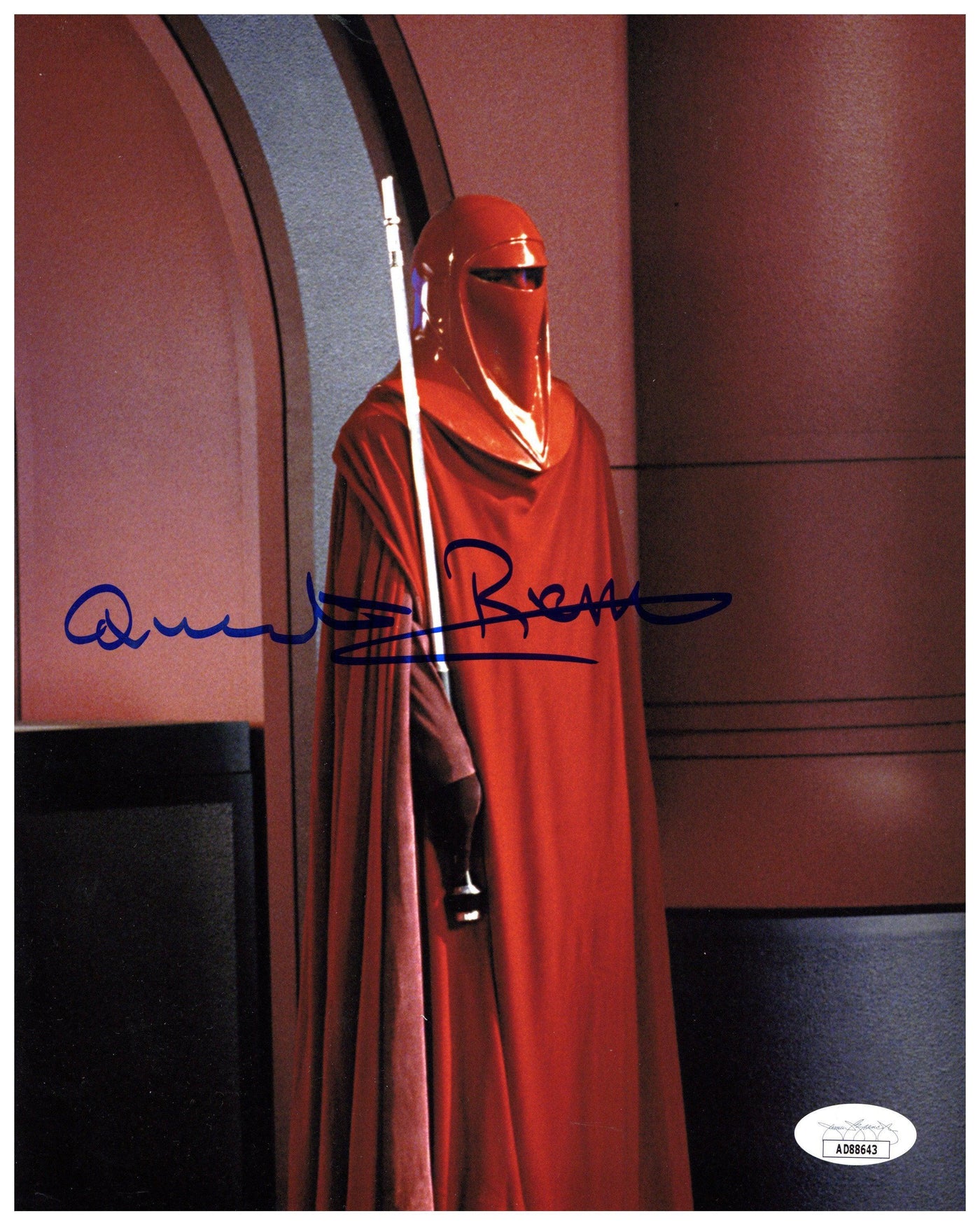 Quentin Pierre Autographed 8x10 Photo Star Wars Emperors Royal Guard Beckett COA 2