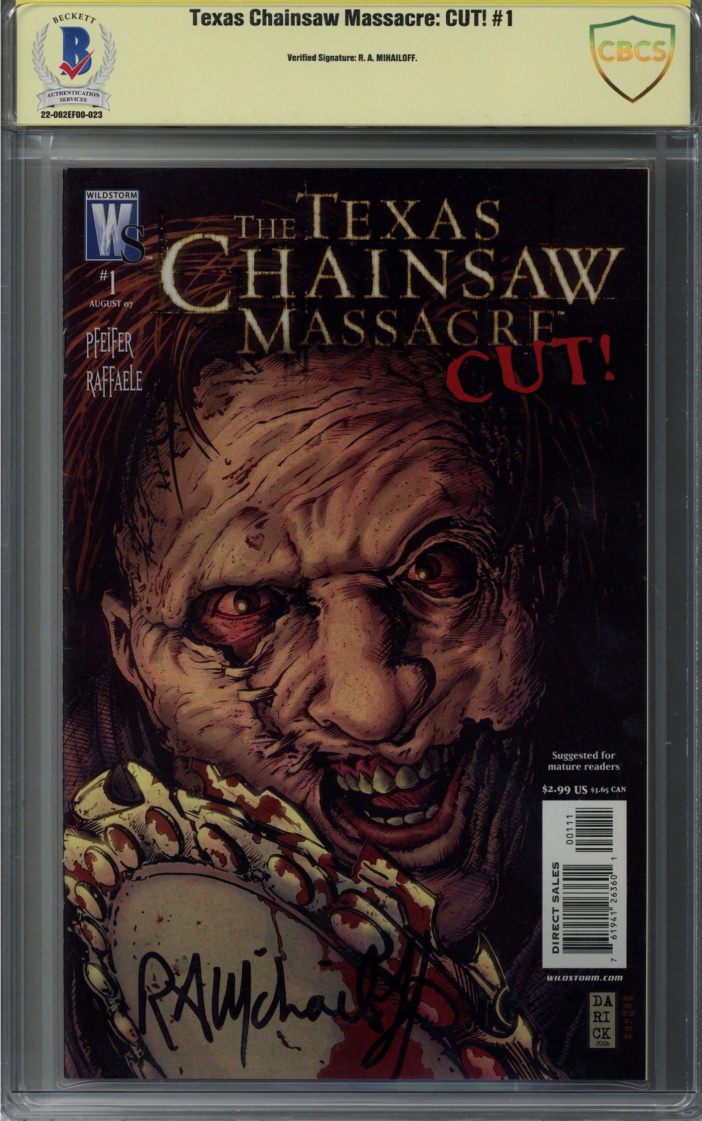R. A. Mihailoff Signed The Texas Chainsaw Massacre Comic Book CBCS Horror