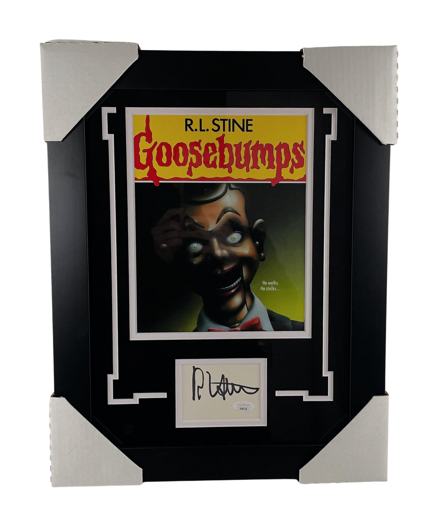 R.L. Stine Signed Cut Custom Framed Goosebumps Autographed JSA COA #2