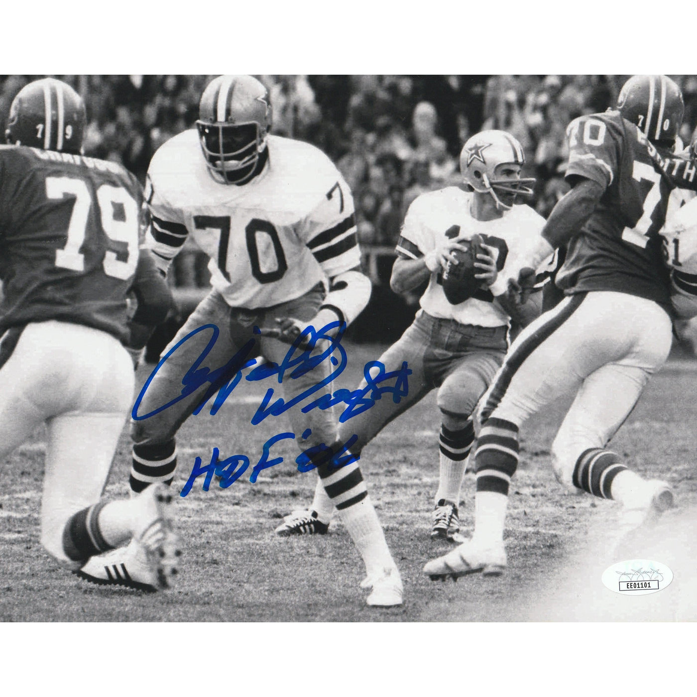 SALE Rayfield Wright Autograph 8x10 Photo Dallas Cowboys Signed JSA CO –  Zobie Productions