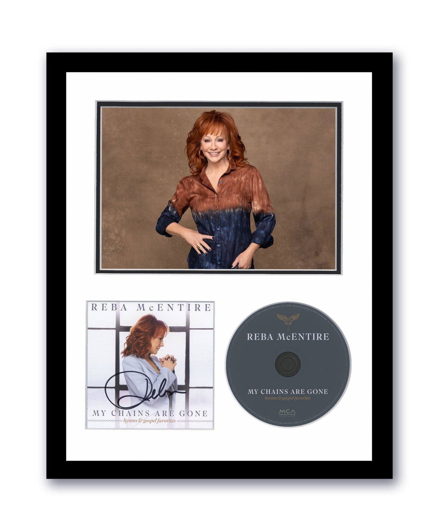 Reba McEntire Autographed 11x14 Custom Framed CD My Chains Are Gone Country ACOA 2