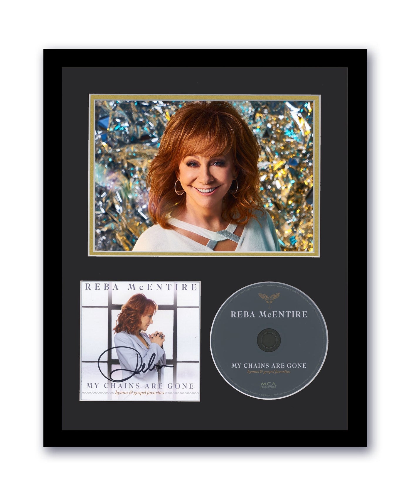 Reba McEntire Autographed 11x14 Custom Framed CD My Chains Are Gone Country ACOA 3