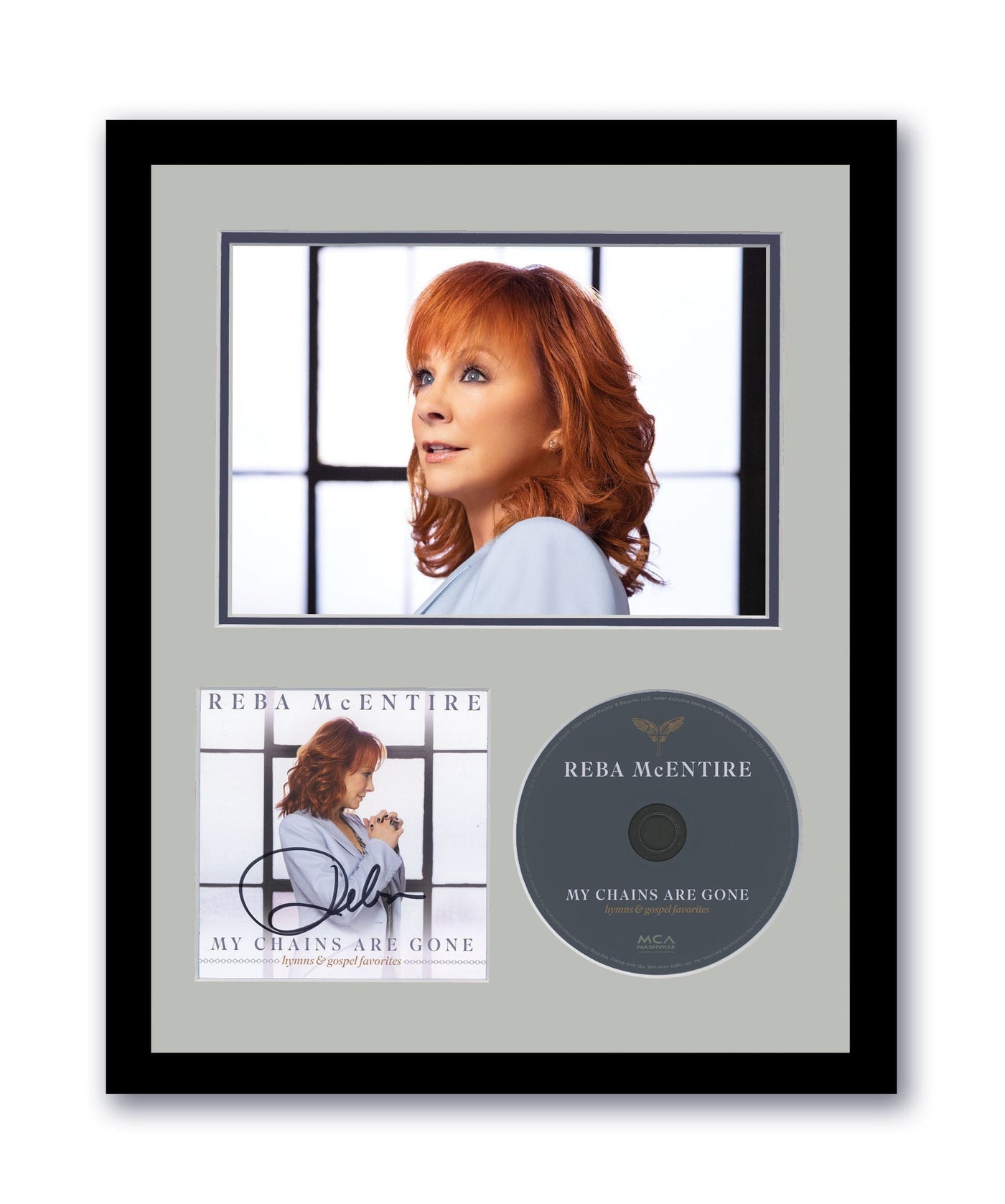 Reba McEntire Autographed 11x14 Custom Framed CD My Chains Are Gone Country ACOA 5