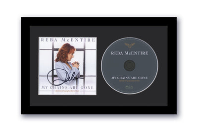 Reba McEntire Autographed Signed 7x12 Custom Framed CD My Chains Are Gone ACOA
