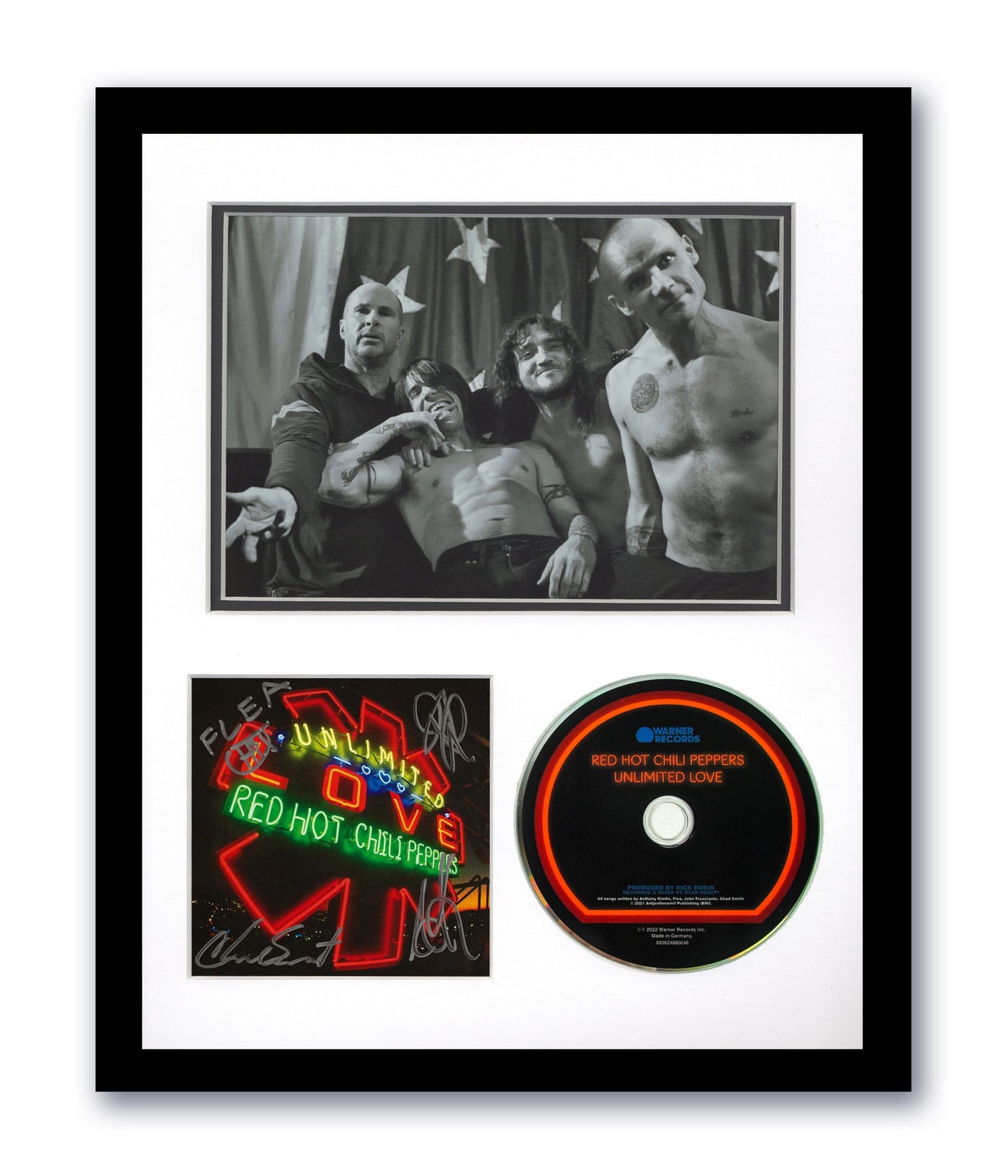 Red Hot Chili Peppers Autographed Signed 11x14 Framed CD Unlimited Love ACOA