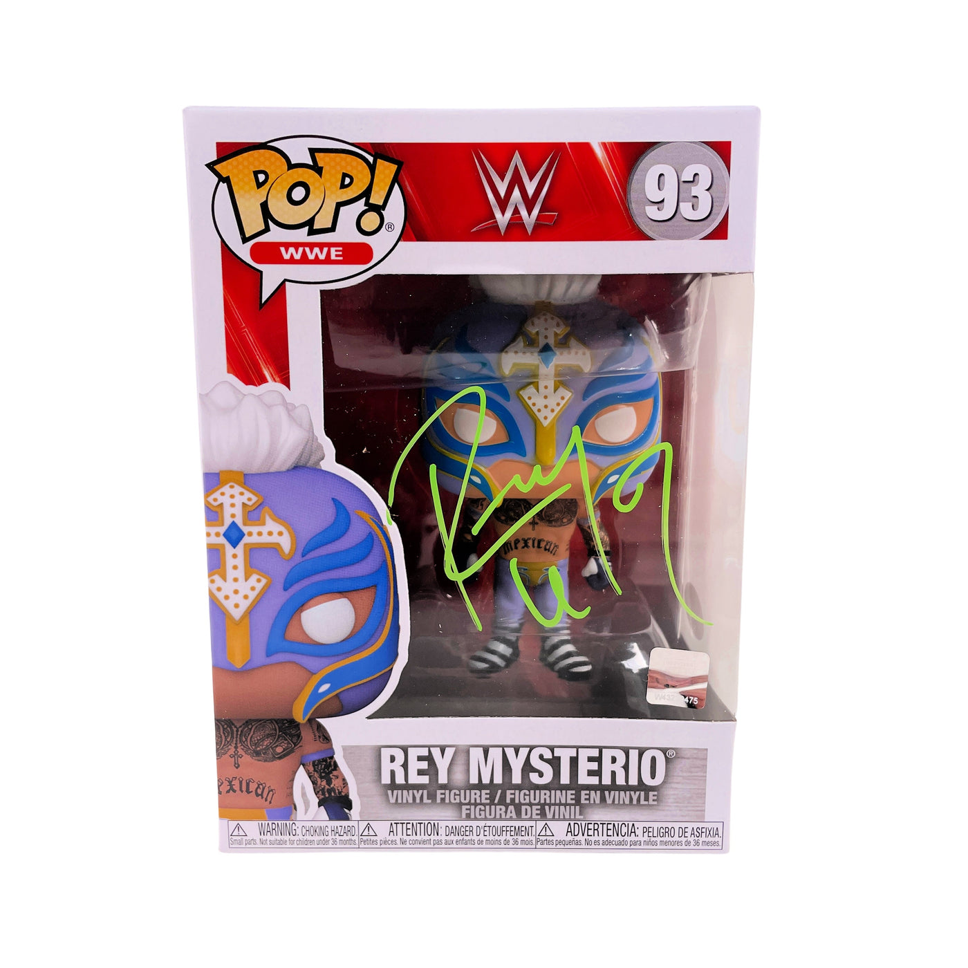 Rey Mysterio Signed Funko POP WWE Lucha Libre 619 Autographed JSA COA G