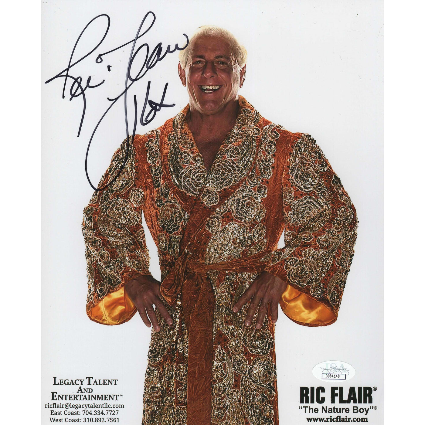 Ric Flair Autograph 8X10 Photo WCW NWA WWE Wrestling HOF JSA COA 1