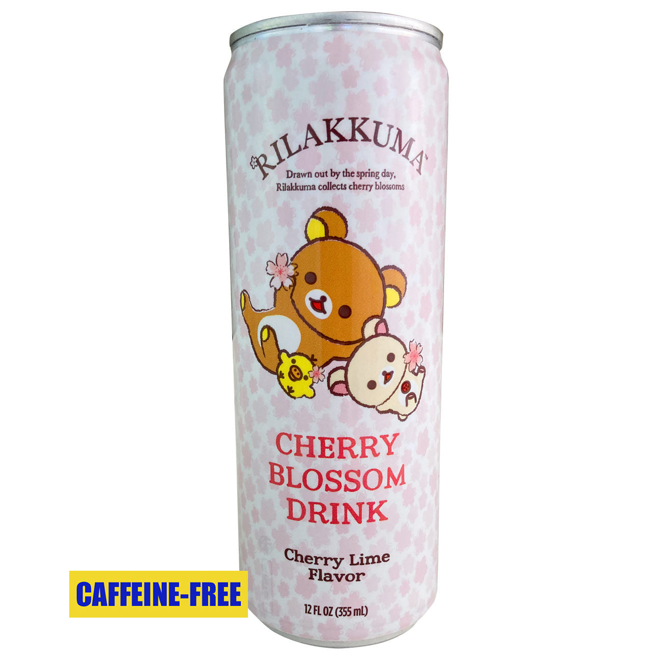 Rilakkuma Cherry Blossom 12oz Fizzy Drink, 1 Can