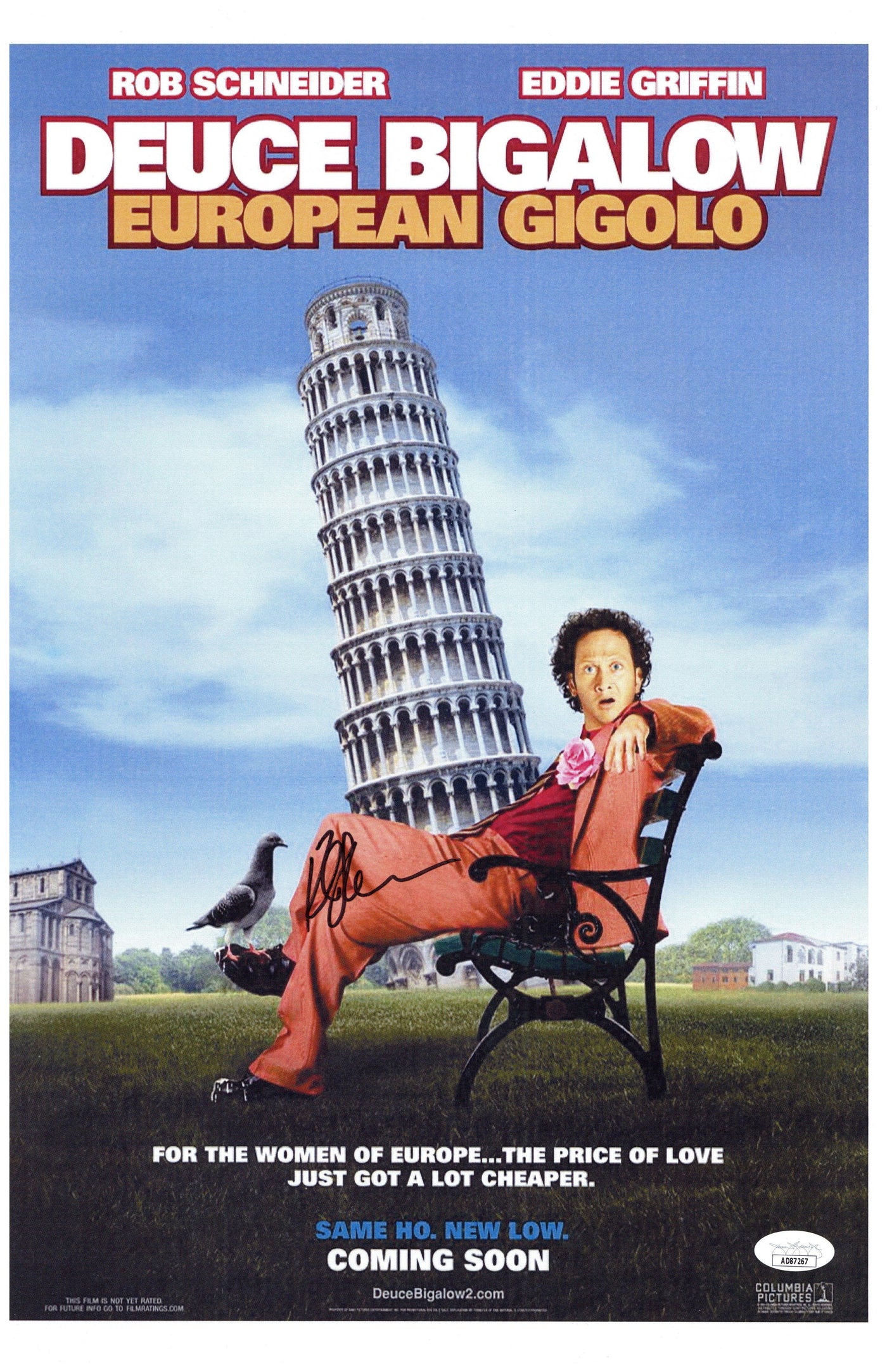 Rob Schneider Signed 11x17 Photo Deuce Bigalow Autographed JSA COA