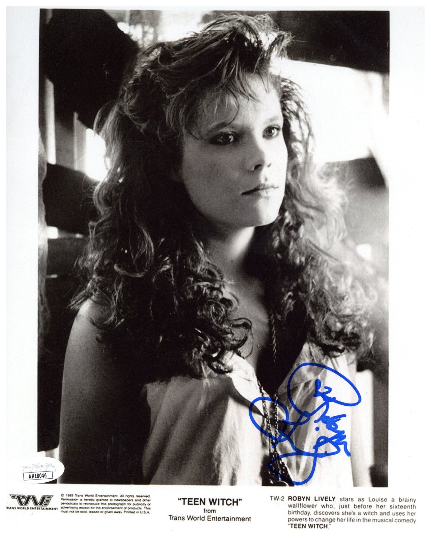 Robyn Lively Signed 8x10 Photo Teen Witch Autographed JSA COA