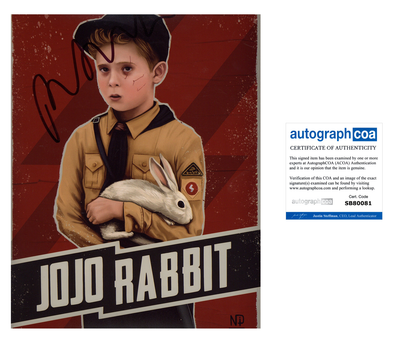 Roman Griffin-Davis Signed 8x10 Photo JoJo Rabbit Autographed ACOA