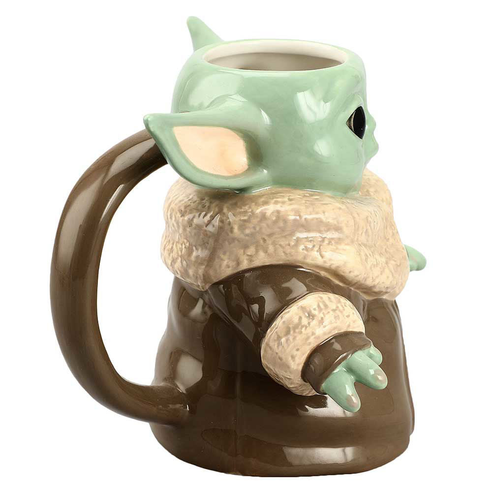 Silver Buffalo Star Wars: The Mandalorian Grogu The Force Is Strong Wide  Rim Ceramic Mug