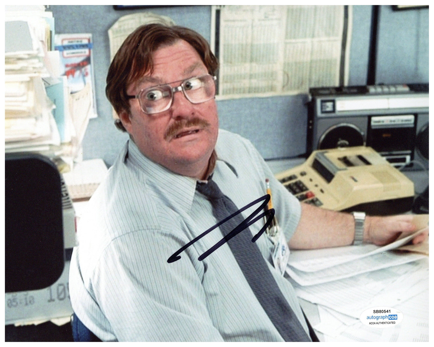 STEPHEN ROOT SIGNED 8X10 PHOTO OFFICE SPACE AUTOGRAPHED ACOA #6