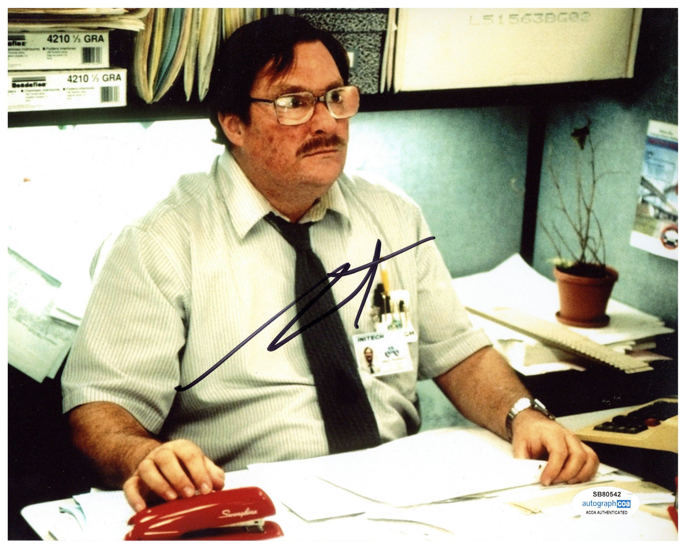 STEPHEN ROOT SIGNED 8X10 PHOTO OFFICE SPACE AUTOGRAPHED ACOA #7