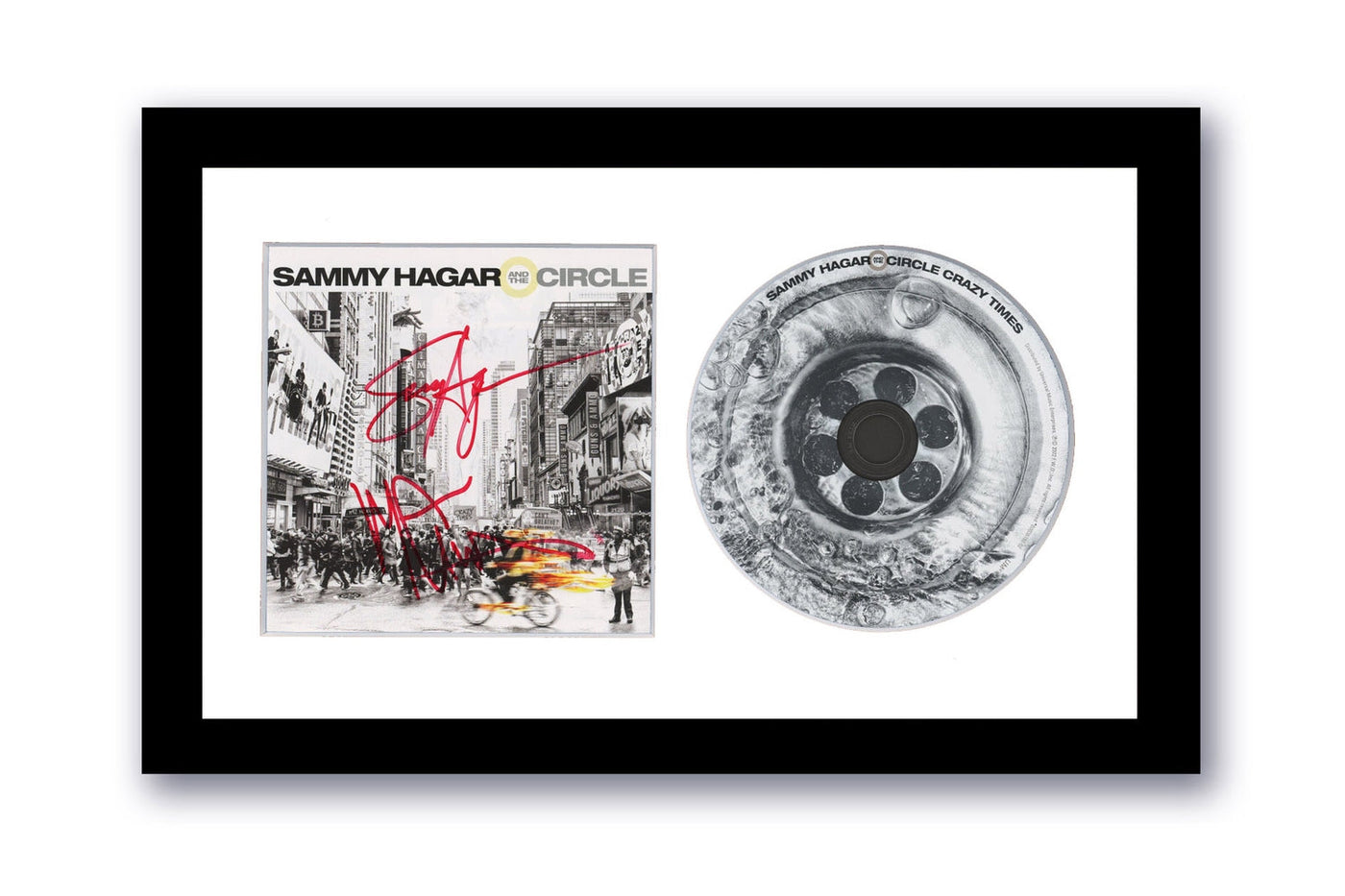 Sammy Hagar Autographed Signed 7x12 Framed CD Van Halen Crazy Times ACOA 4