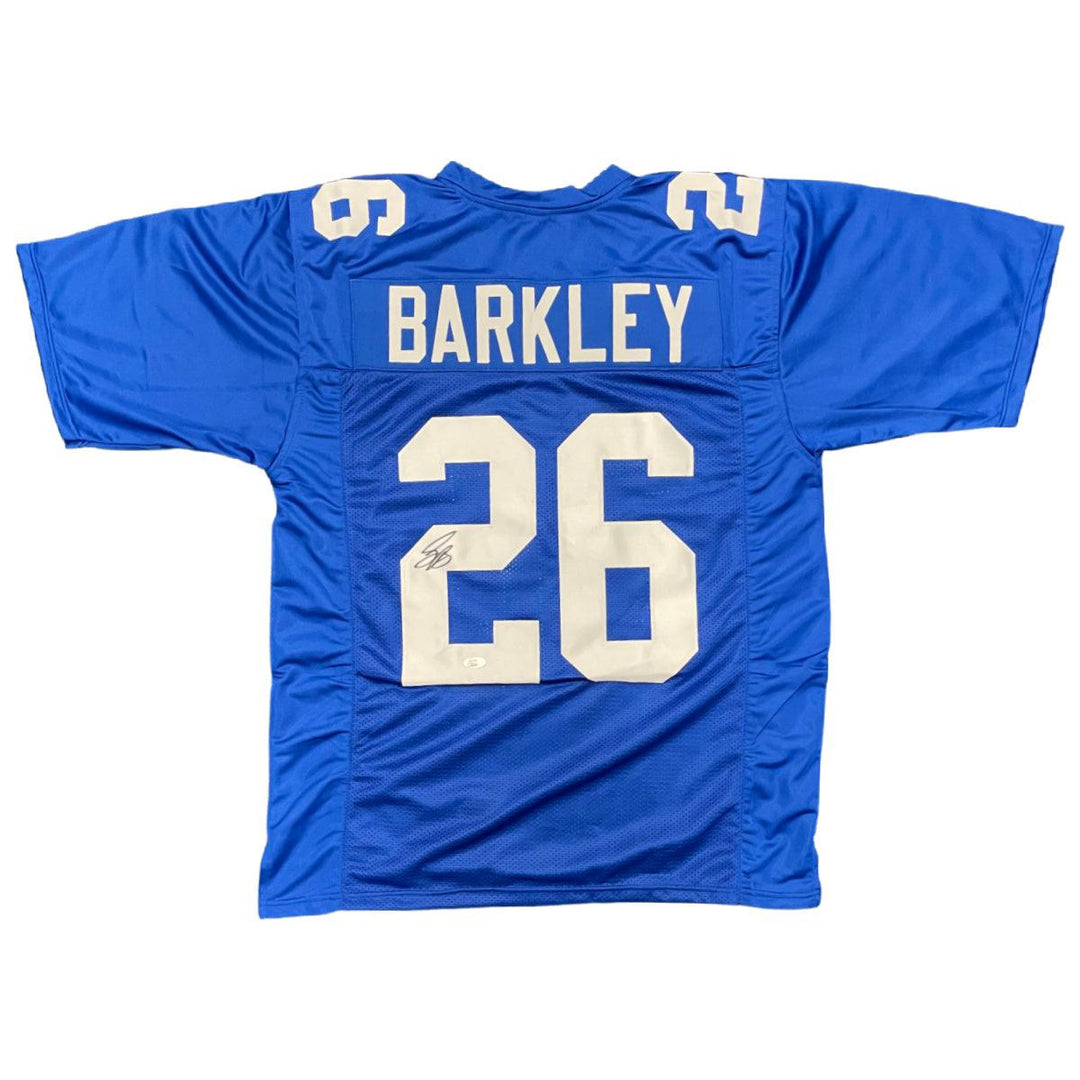 Saquon Barkley Signed Custom New York Giants Jersey Autographed JSA CO Zobie Productions