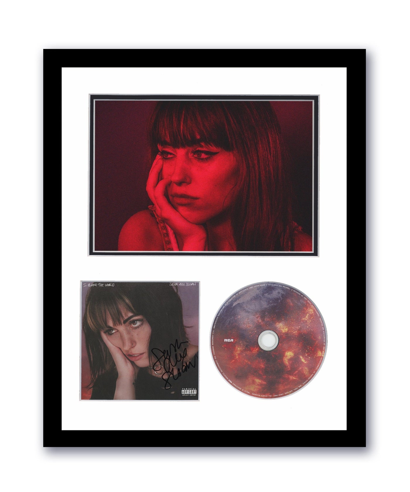 Sasha Alex Sloan Autographed 11x14 Custom Framed CD I Blame The World ACOA 4