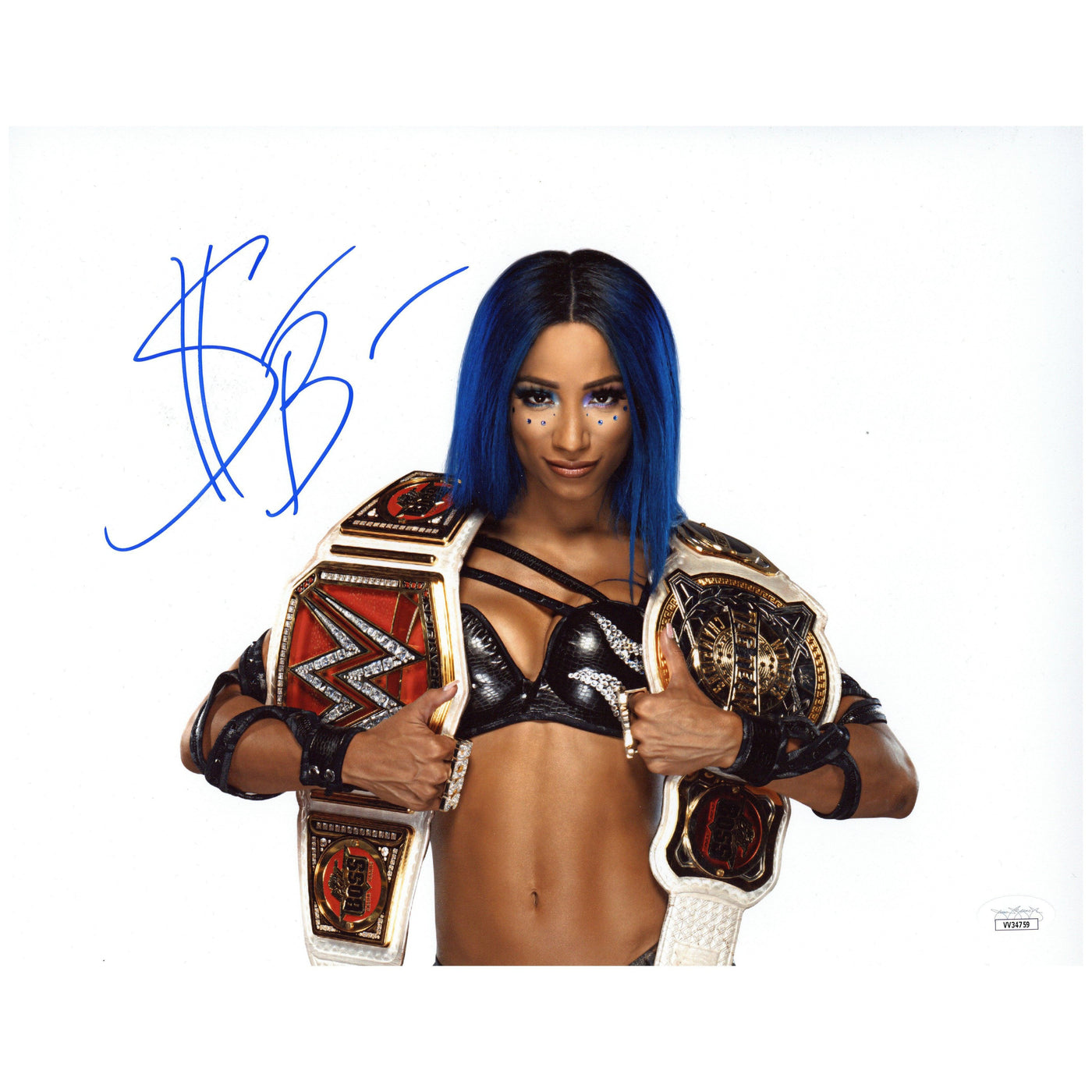 Sasha Banks Signed 11x14 Photo Wrestler WWE Autographed JSA COA