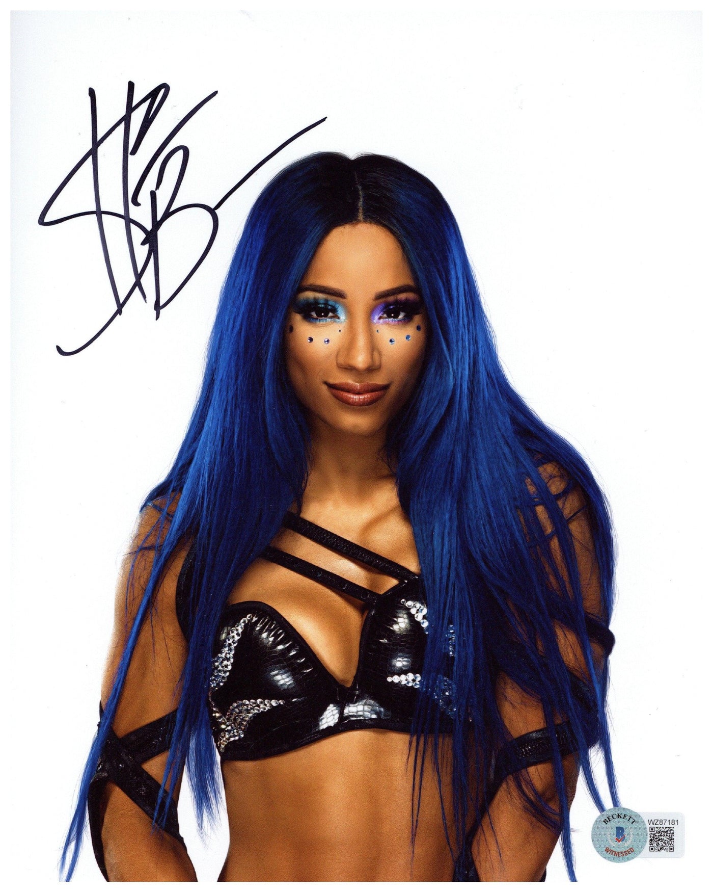 Sasha Banks Signed 8x10 Photo WWE Champion Autographed BAS COA Z1
