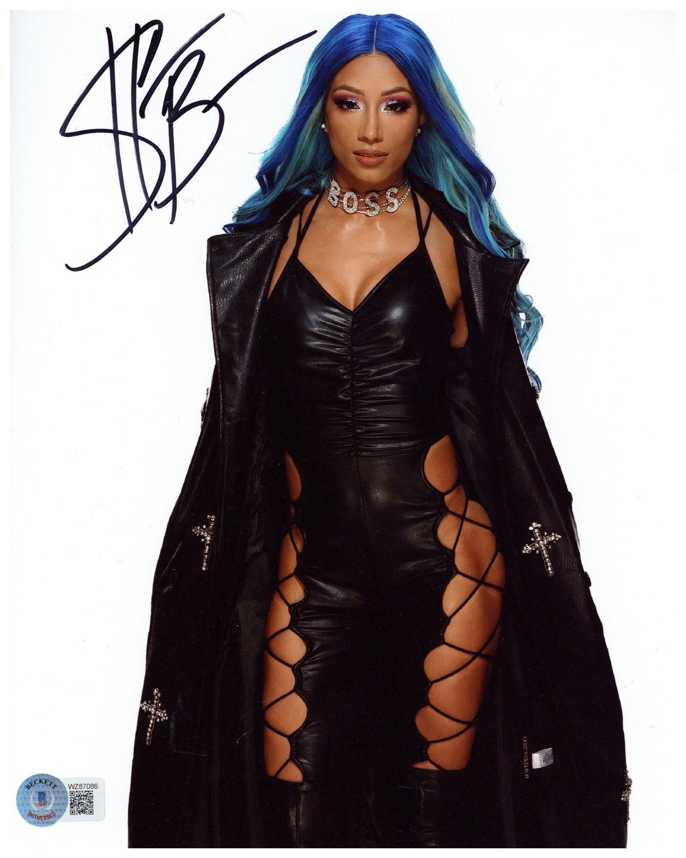 Sasha Banks Signed 8x10 Photo WWE Champion Autographed BAS COA Z5