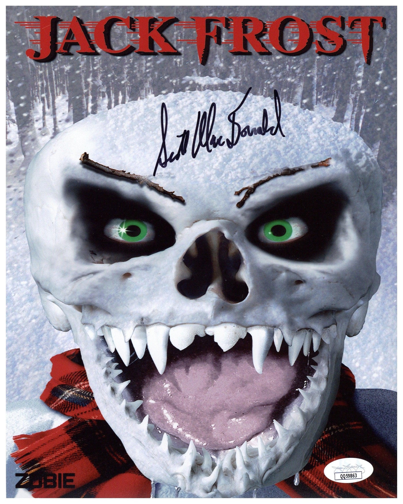 Scott MacDonald Signed 8x10 Photo Jack Frost Horror Autographed JSA 2