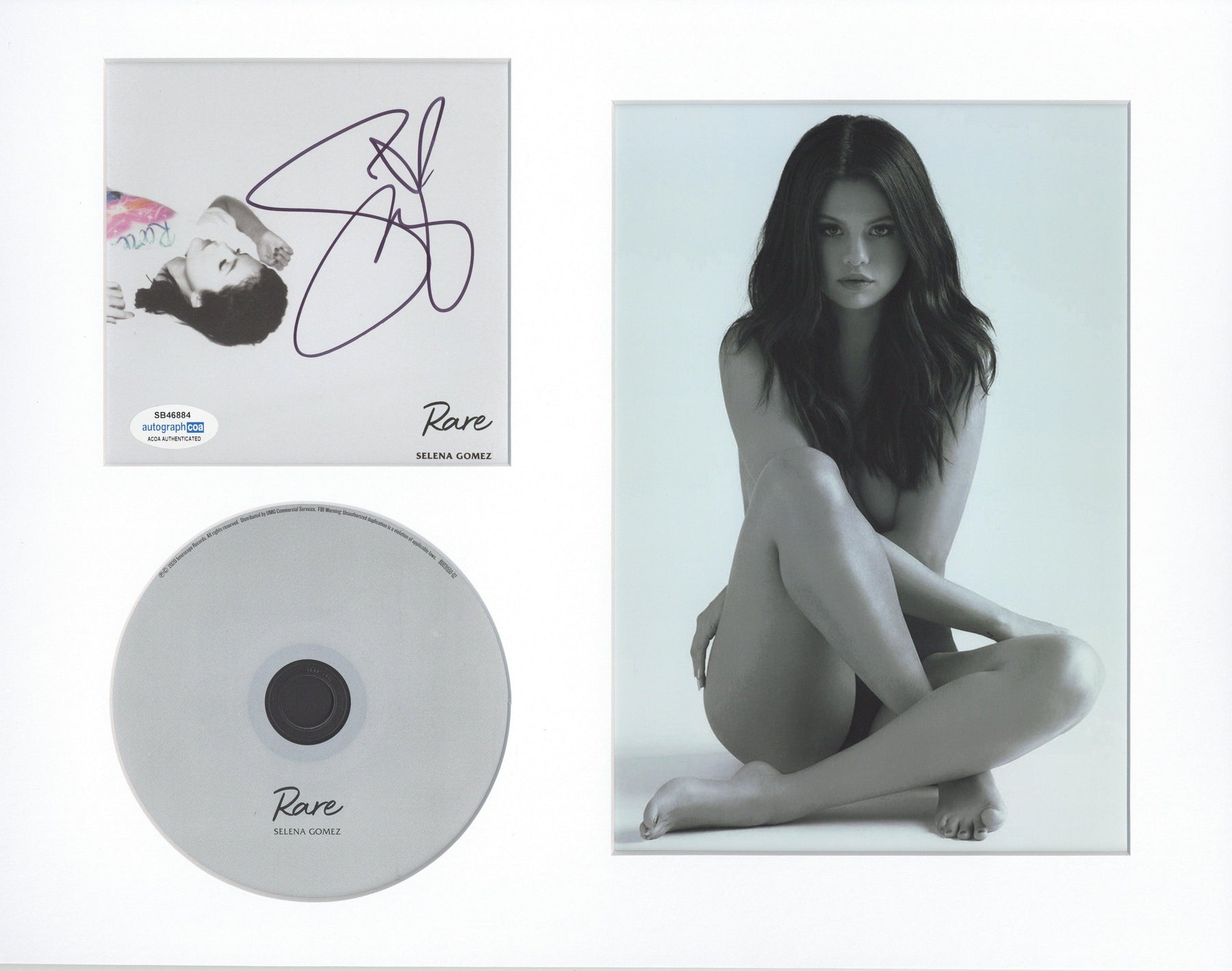 Selena Gomez Signed Revelacion Cd Cover Framed Autographed Acoa 2 Zobie Productions 9354