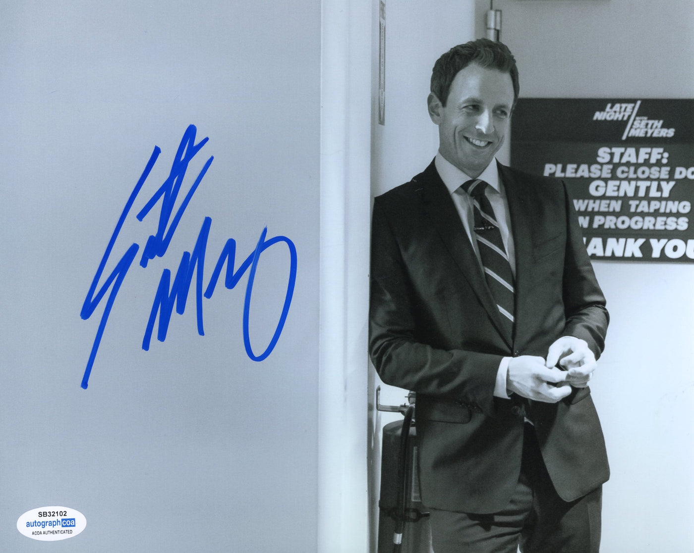 Seth Meyers Signed 8x10 Photo Late Night Autographed ACOA