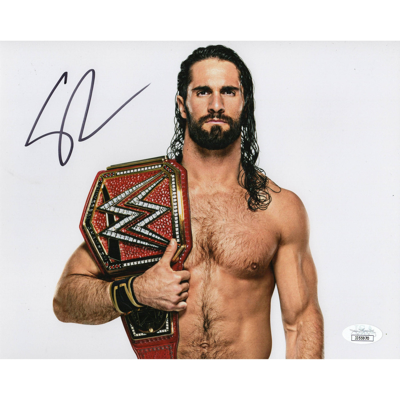 Seth Rollins Autograph 8x10 Photo Wwe Champion Signed Jsa Coa – Zobie 