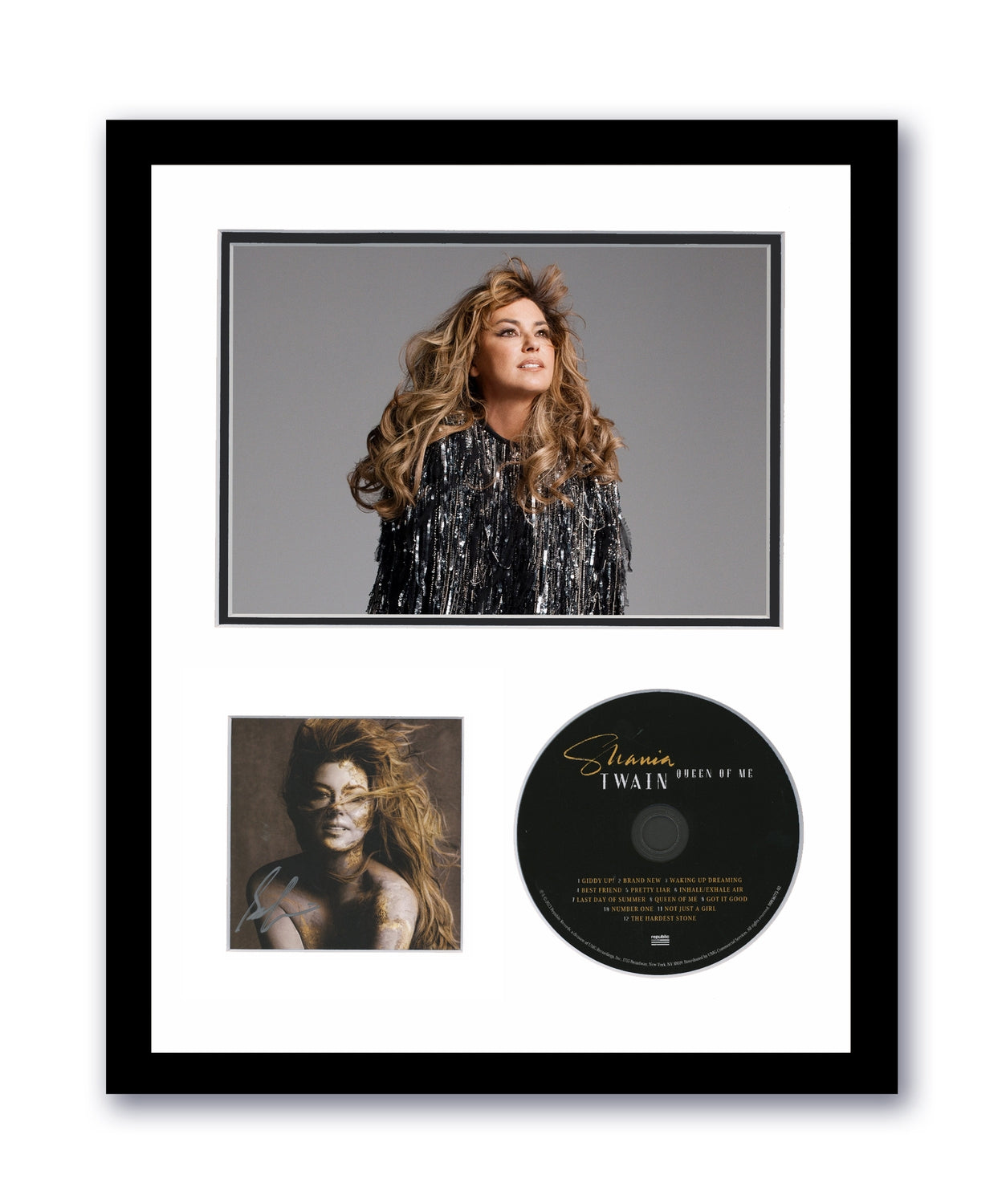 Shania Twain Autographed Signed 11x14 Custom Framed CD Queen of Me Country ACOA