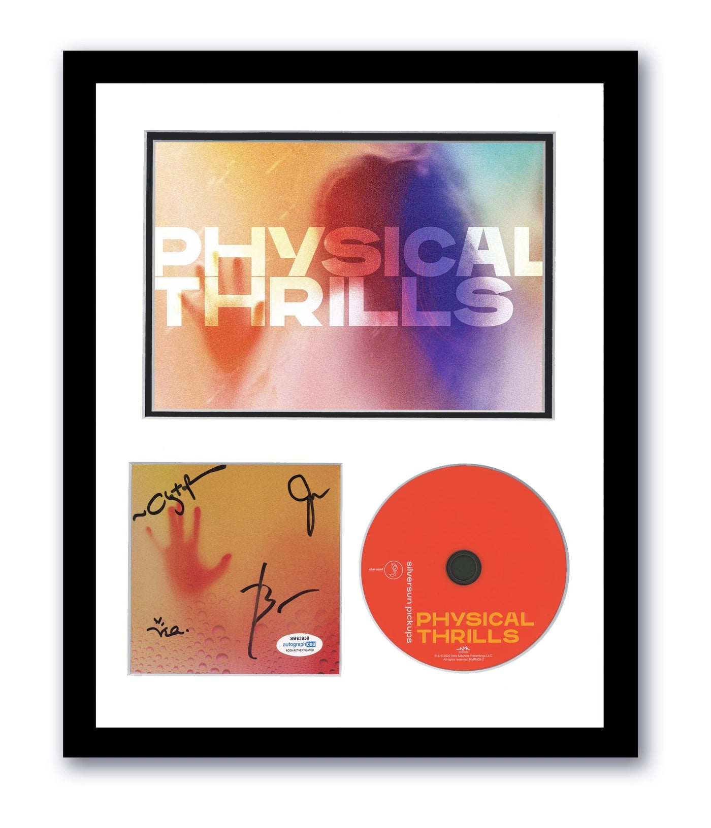 Silversun Pickups Autographed Signed 11x14 Framed CD Physical Thrills ACOA