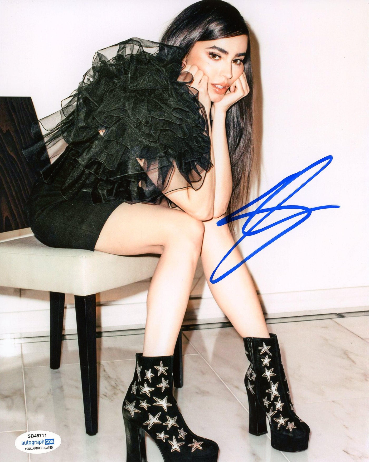 Sofia Carson Autograph Signed 8x10 Photo Descendants ACOA 2
