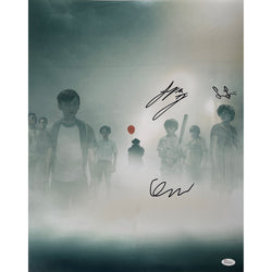 Image of Sophia Lillis Finn Wolfhard Jeremy Ray Taylor SIGNED 16x20 Photo IT Cast Autographed JSA