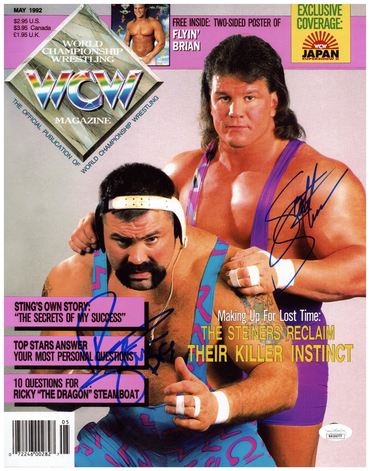 Steiner Brothers Signed 11x14 Photo WWF WCW Legends Autographed JSA COA