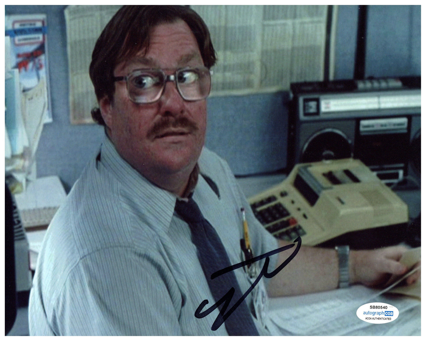 Stephen Root Signed 8x10 Photo Office Space Autographed ACOA #5