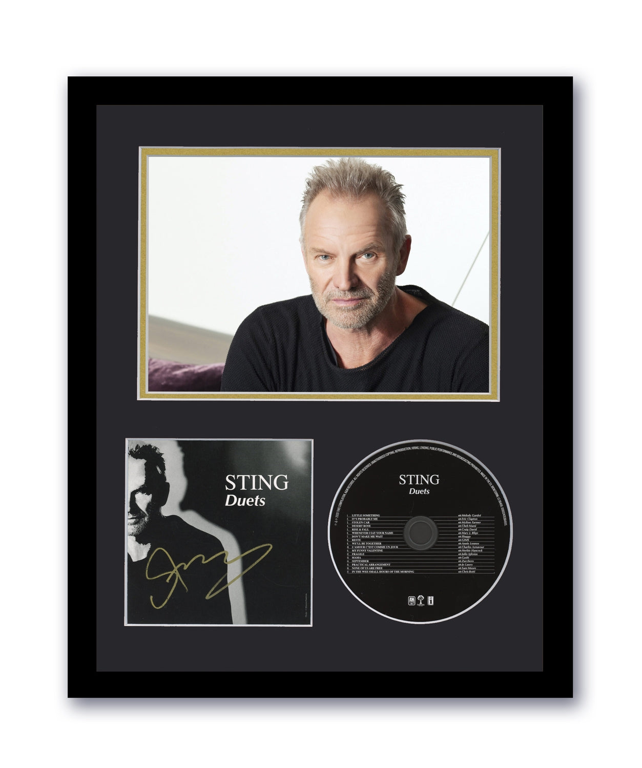 Sting Autographed Signed 11x14 Framed CD Photo Duets The Police ACOA 3