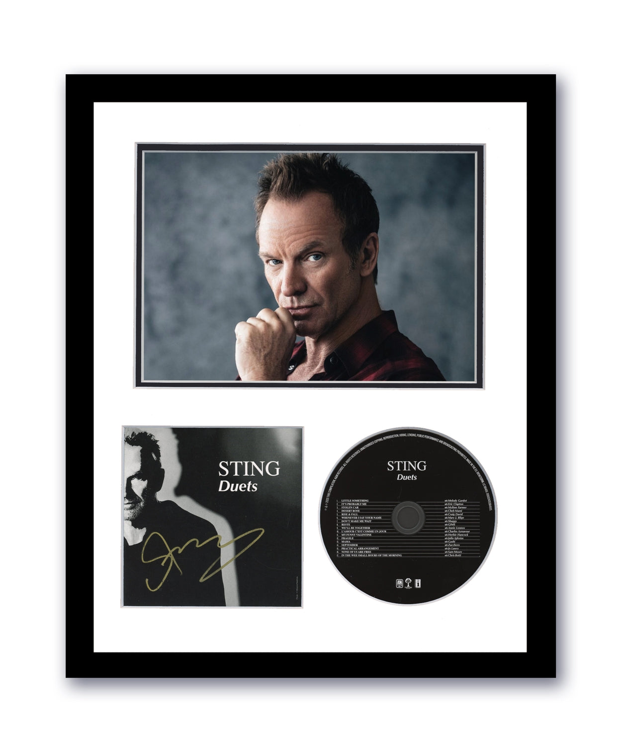 Sting Autographed Signed 11x14 Framed CD Photo Duets The Police ACOA 4