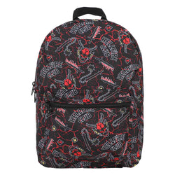 Image of Stranger Things Hellfire Club AOP Laptop Backpack - Official Licensed