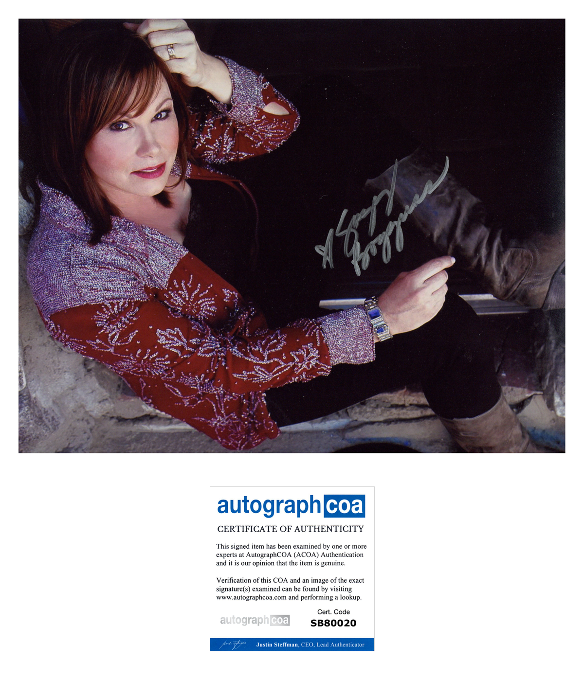 Suzy Bogguss Signed 8x10 Photo Country Music Autographed ACOA 3