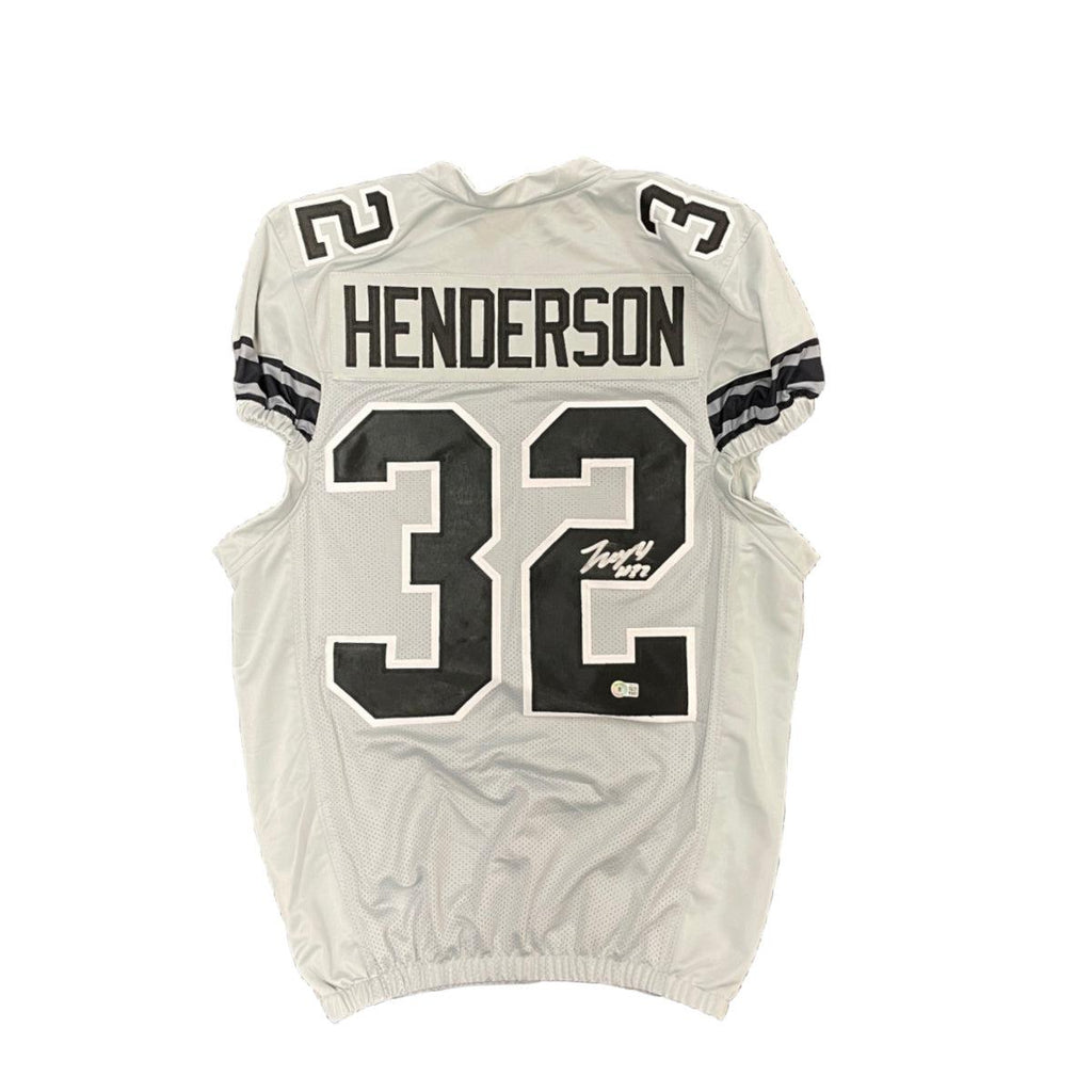 Ohio State Buckeyes Treveyon Henderson Autographed White Jersey Beckett BAS QR