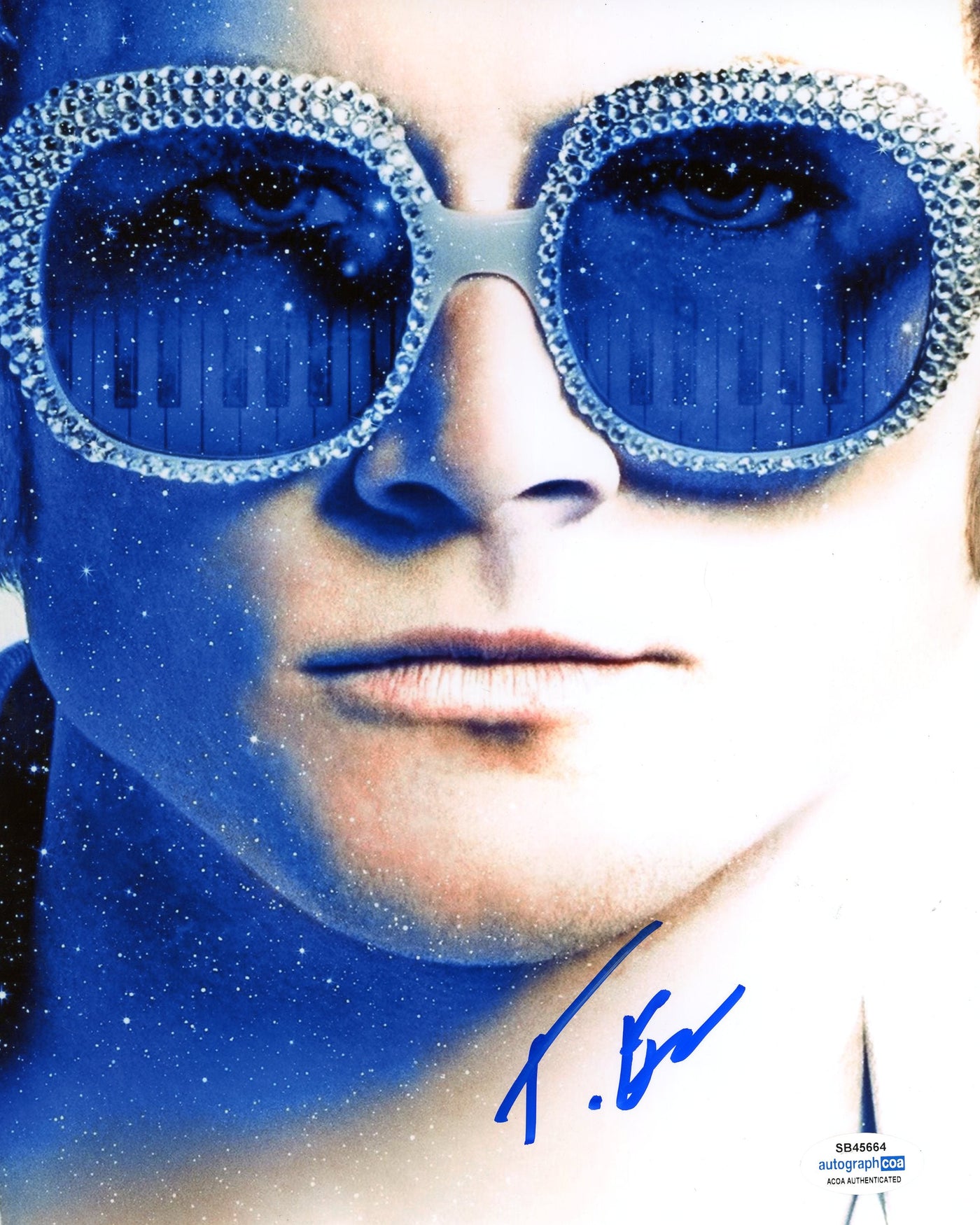 Taron Egerton Signed 8x10 Photo Rocketman Autographed ACOA