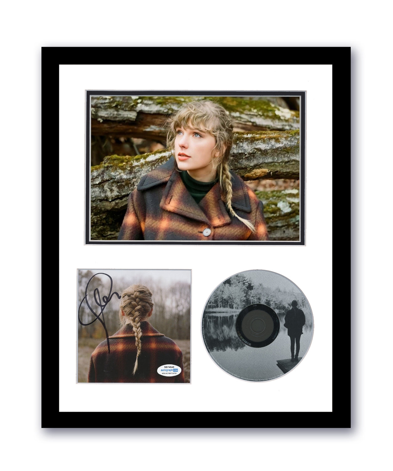 Taylor Swift Autographed Signed 11x14 Framed CD Evermore ACOA 6