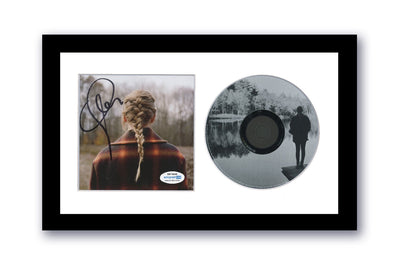 Taylor Swift Autographed Signed 7x12 Framed CD Evermore ACOA 16