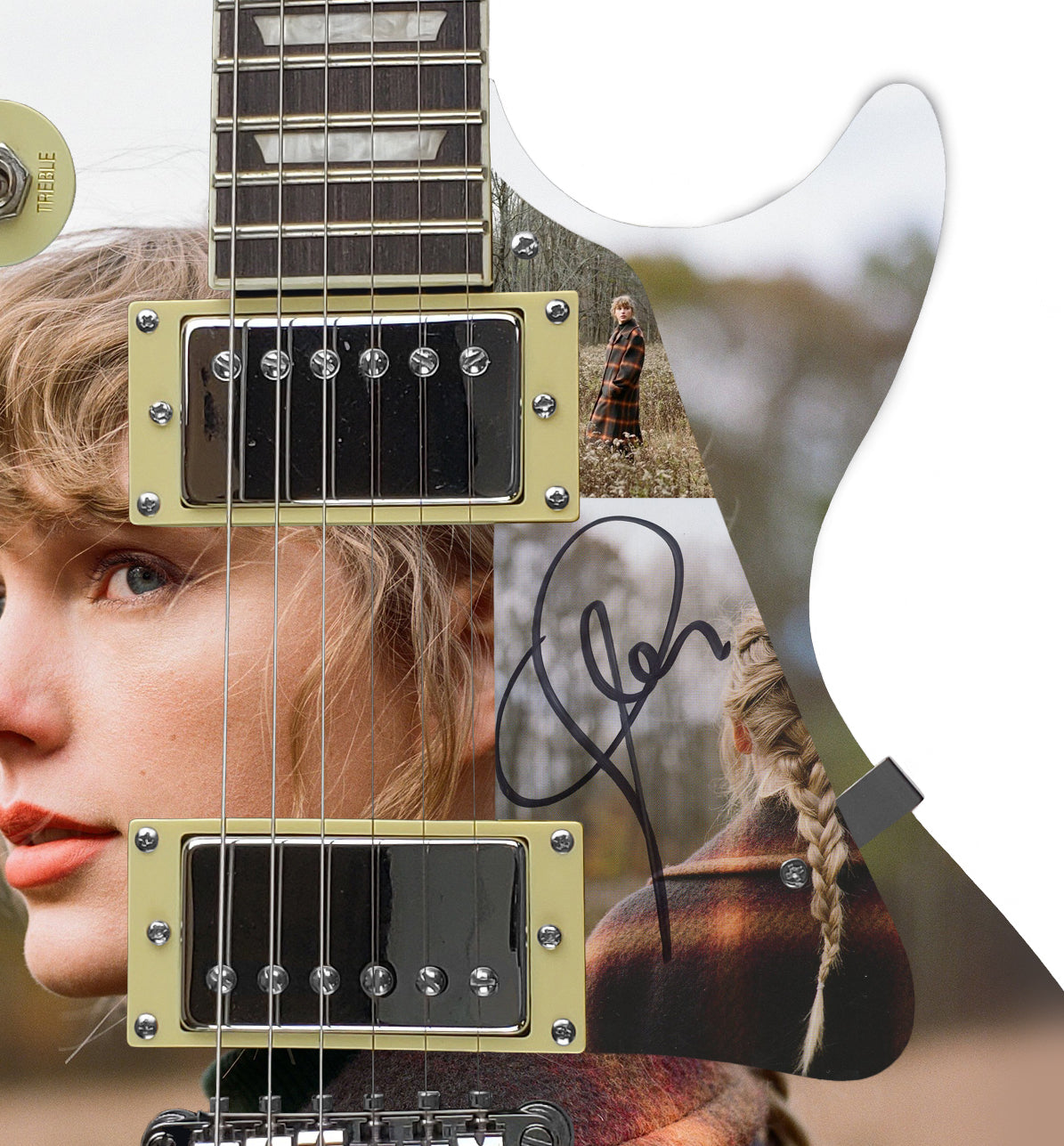 Taylor Swift Autographed Signed Electric LP Photo Evermore Guitar ACOA 2
