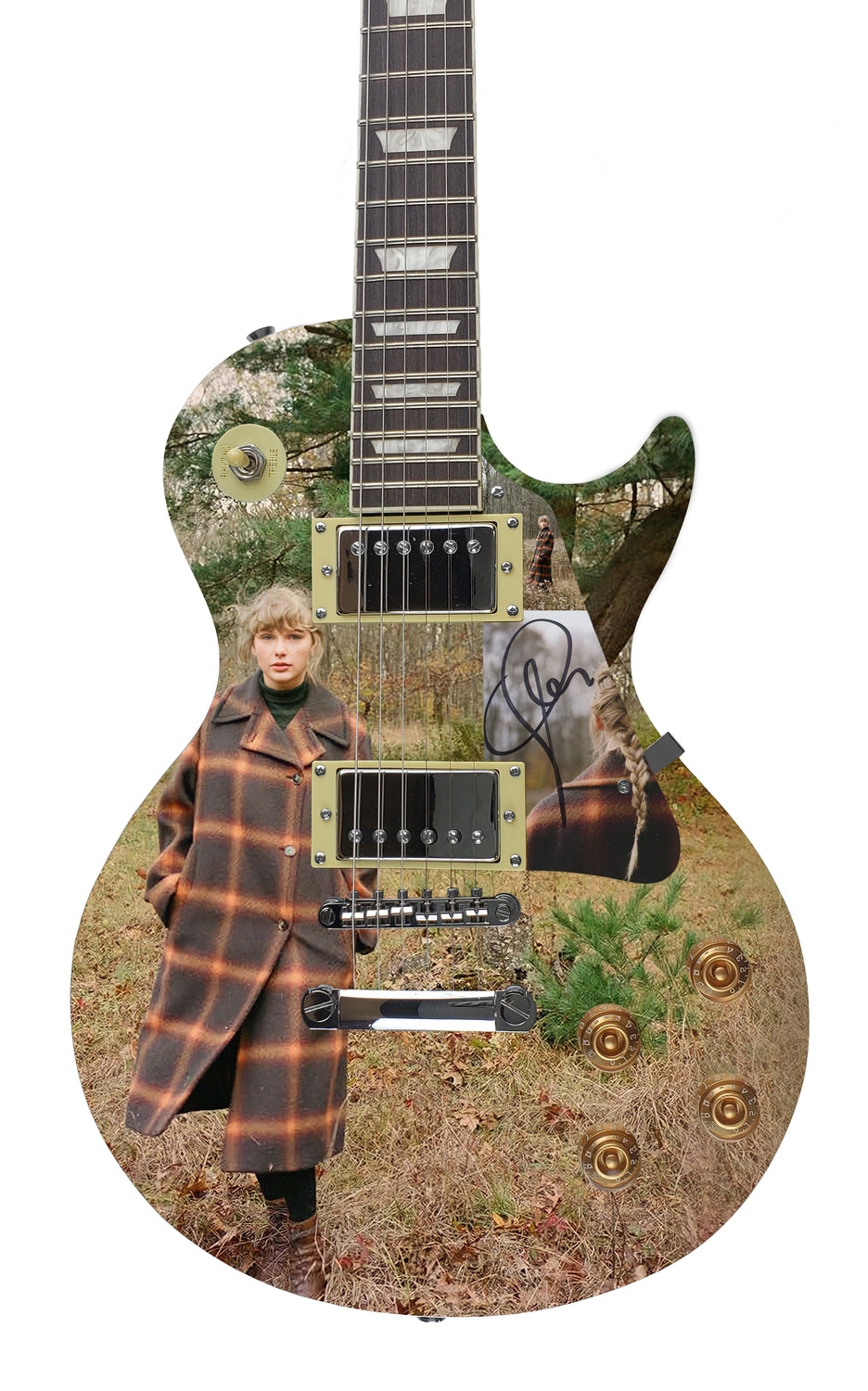 Taylor Swift Autographed Signed Electric LP Photo Evermore Guitar ACOA