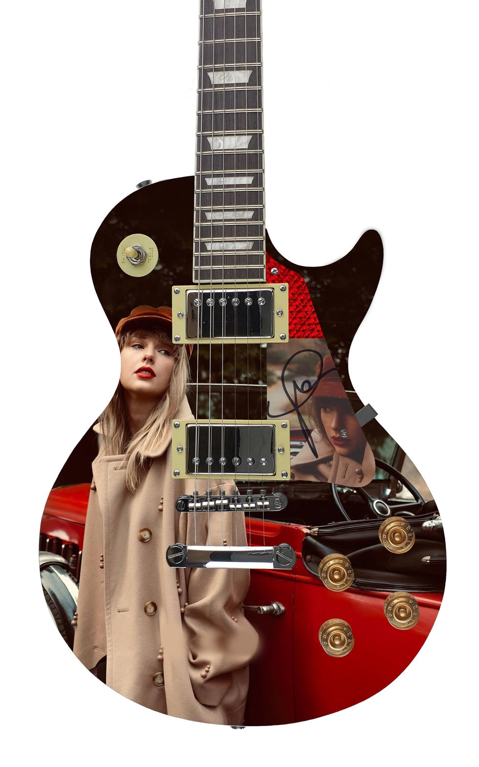Taylor Swift Autographed Signed Electric LP Photo Red Guitar ACOA 2