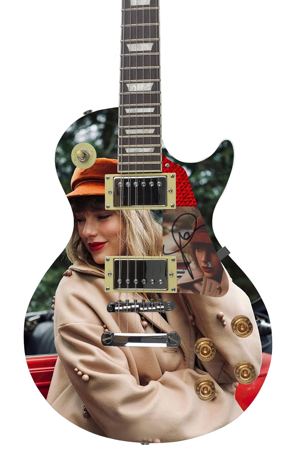 Taylor Swift Autographed Signed Electric LP Photo Red Guitar ACOA